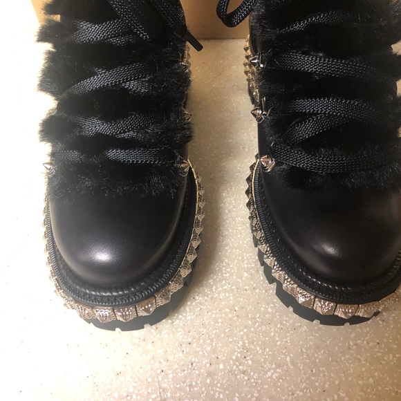 - Christian Louboutin Yeti Studded Boot Black 35 / 5 - Picture 6 of 14